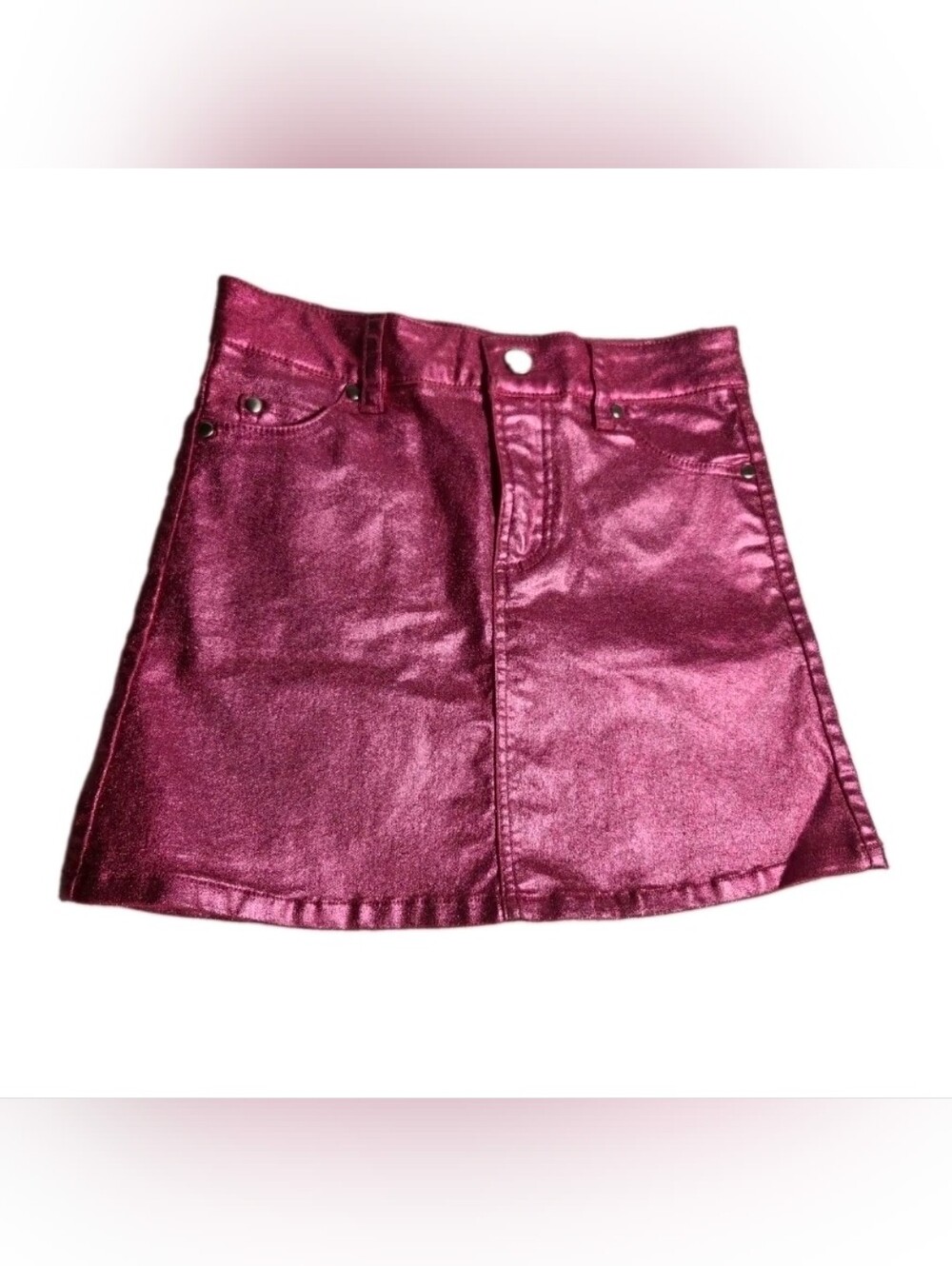 Girls Luv Betsey By Betsey Johnson Pink Metallic Skirt 7/8